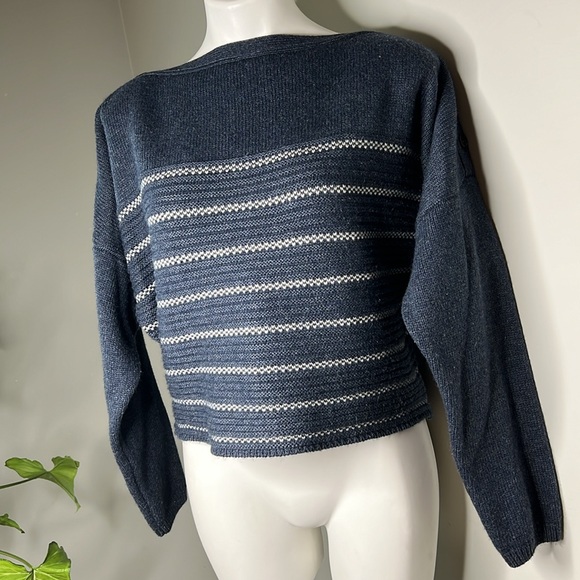 Prana wool blend Boat Neck Crop Sweater size medium - Picture 3 of 5